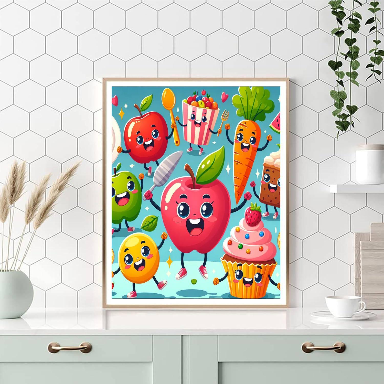Funky Food Faces Painting By Numbers Kit