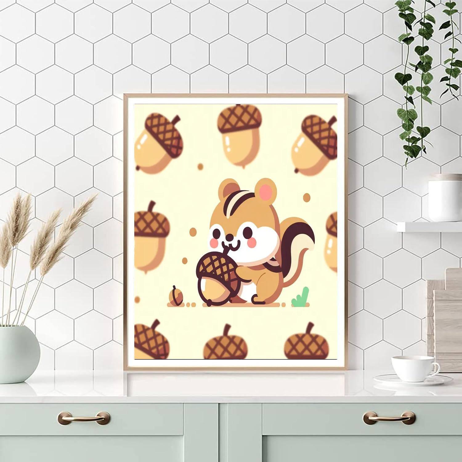 Cheerful Chipmunk Chase Number Painting