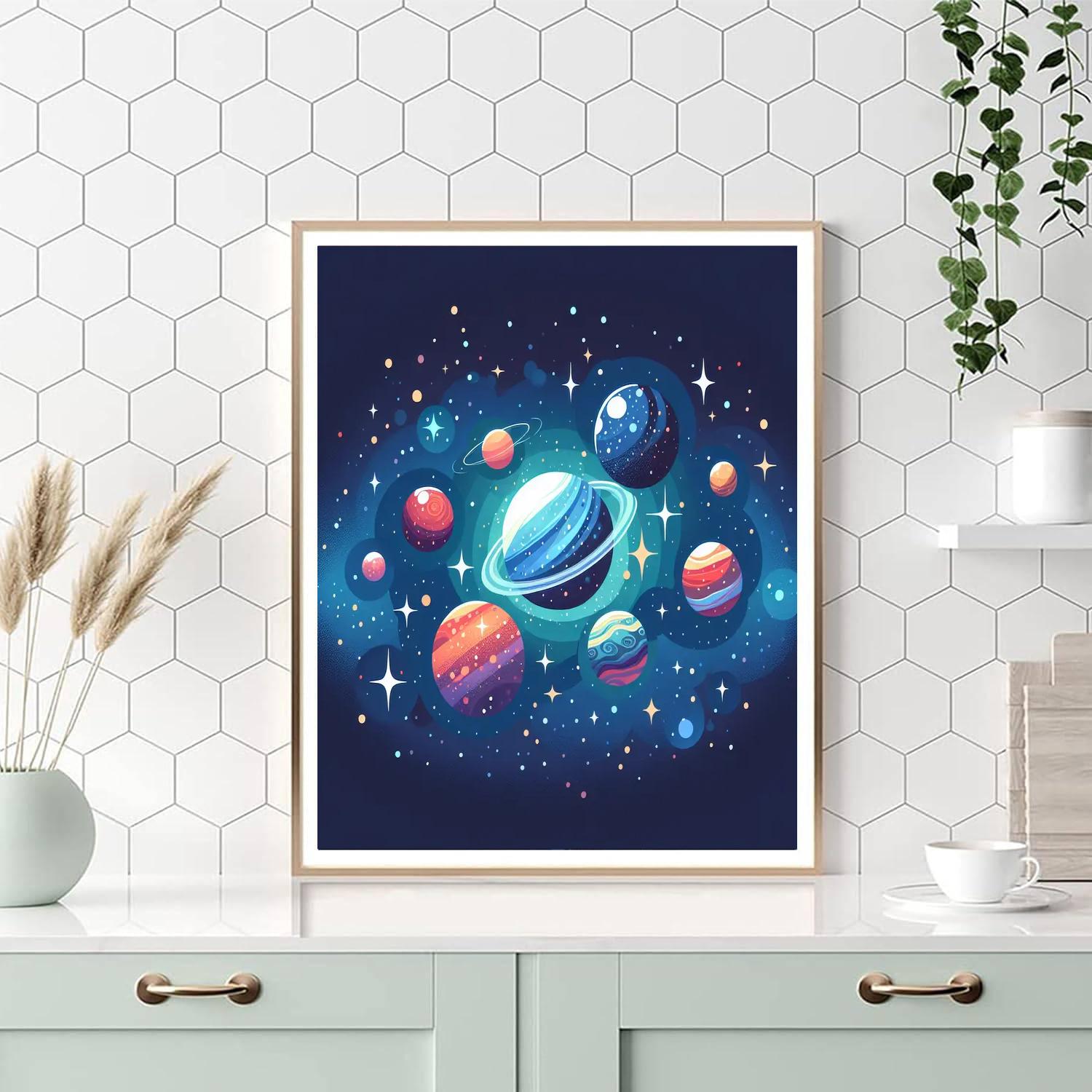 Glittering Galaxy Painting Number Kit