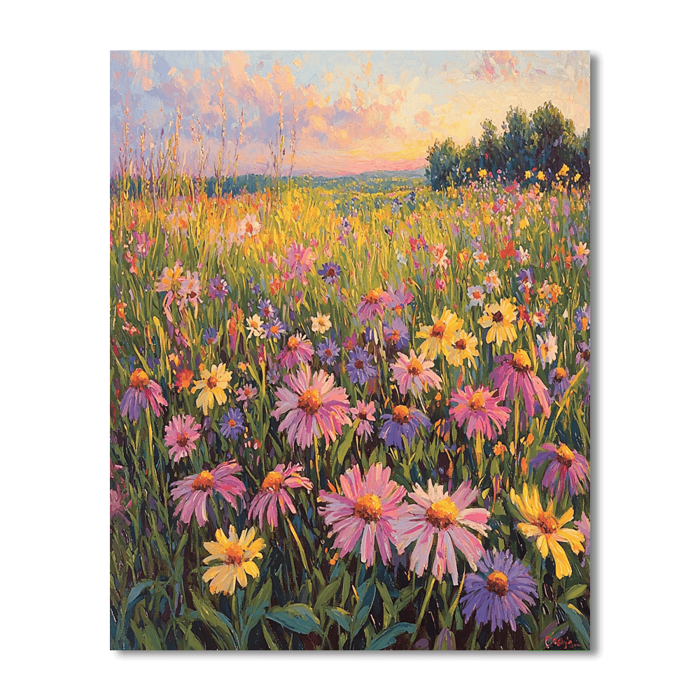 Claude Monet Inspired Floral Dreamscape  Paint By Numbers Art