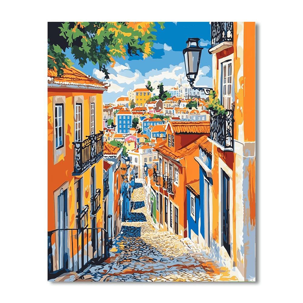 Lisbon's Alfama District - Portugal Paint By Numbers Kits