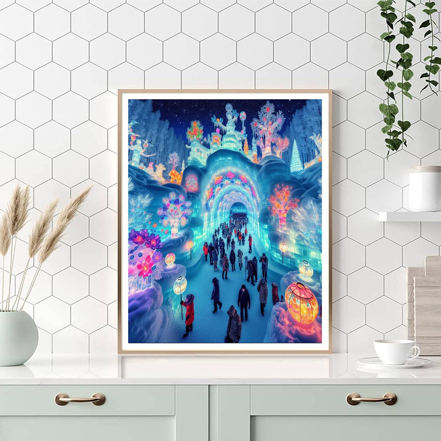 Harbin Ice Lantern Festival Paint By Numbers Kits