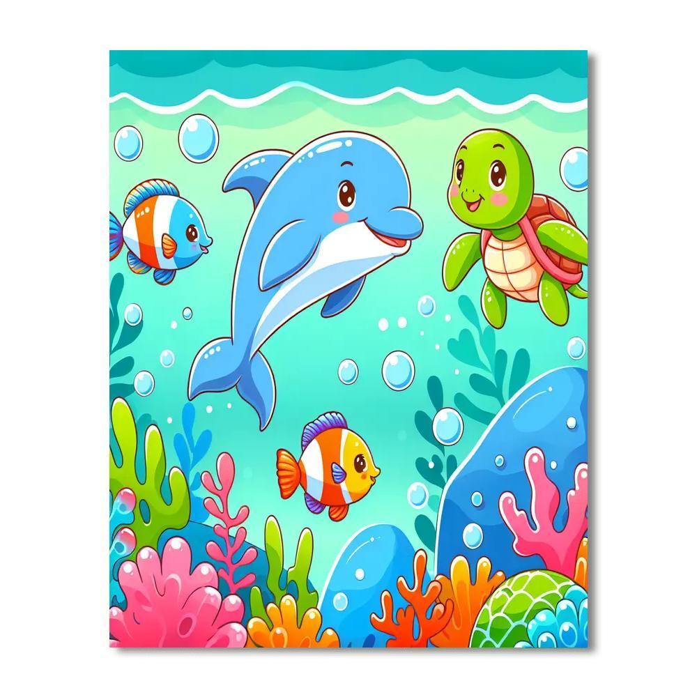 Underwater Friends Adventure Paint By Number