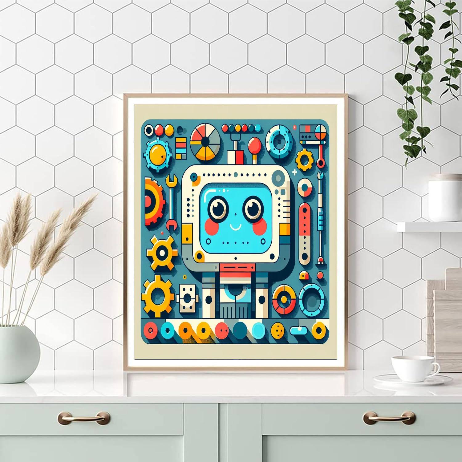 Robot Invention Station Paint By Numbers Kits