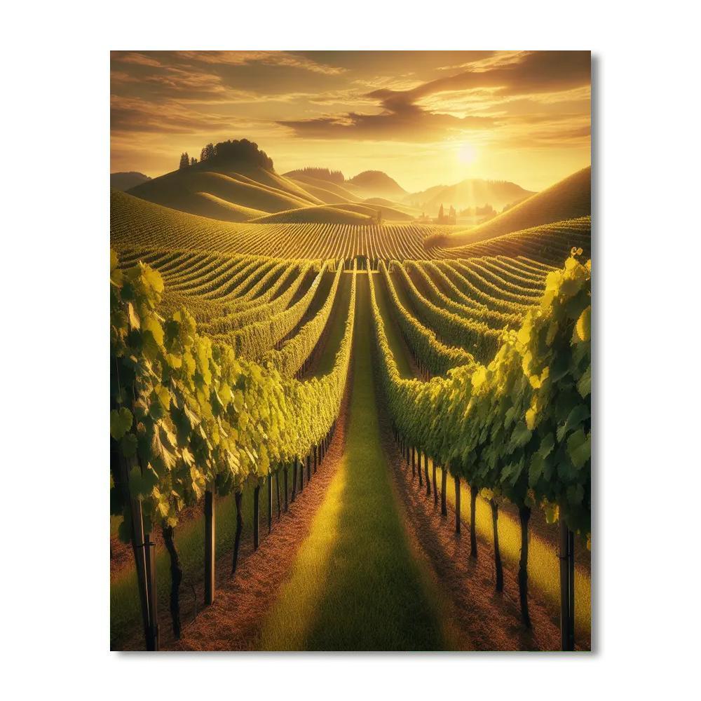Timeless Vineyard Vista Number Painting