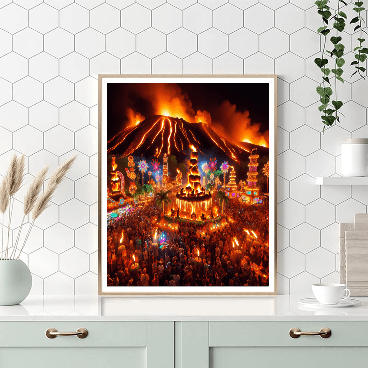 Pahoa's Lava Lights - Usa Number Painting