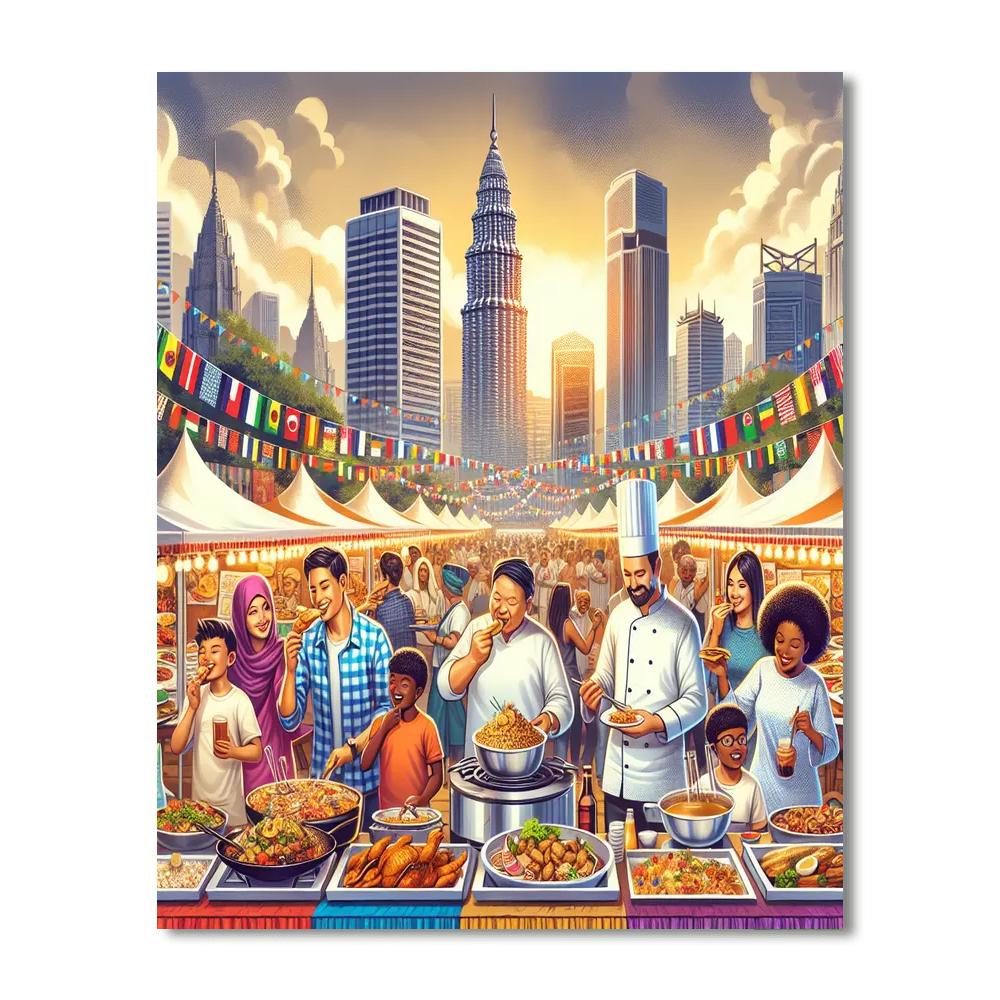 Dubai Food Festival - Dubai Painting Number Kit