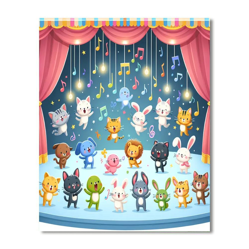 Singing And Dancing Animals Paint By Number