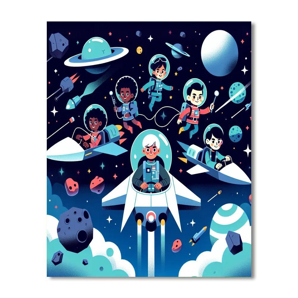 Galactic Space Patrol Painting By Numbers Kit