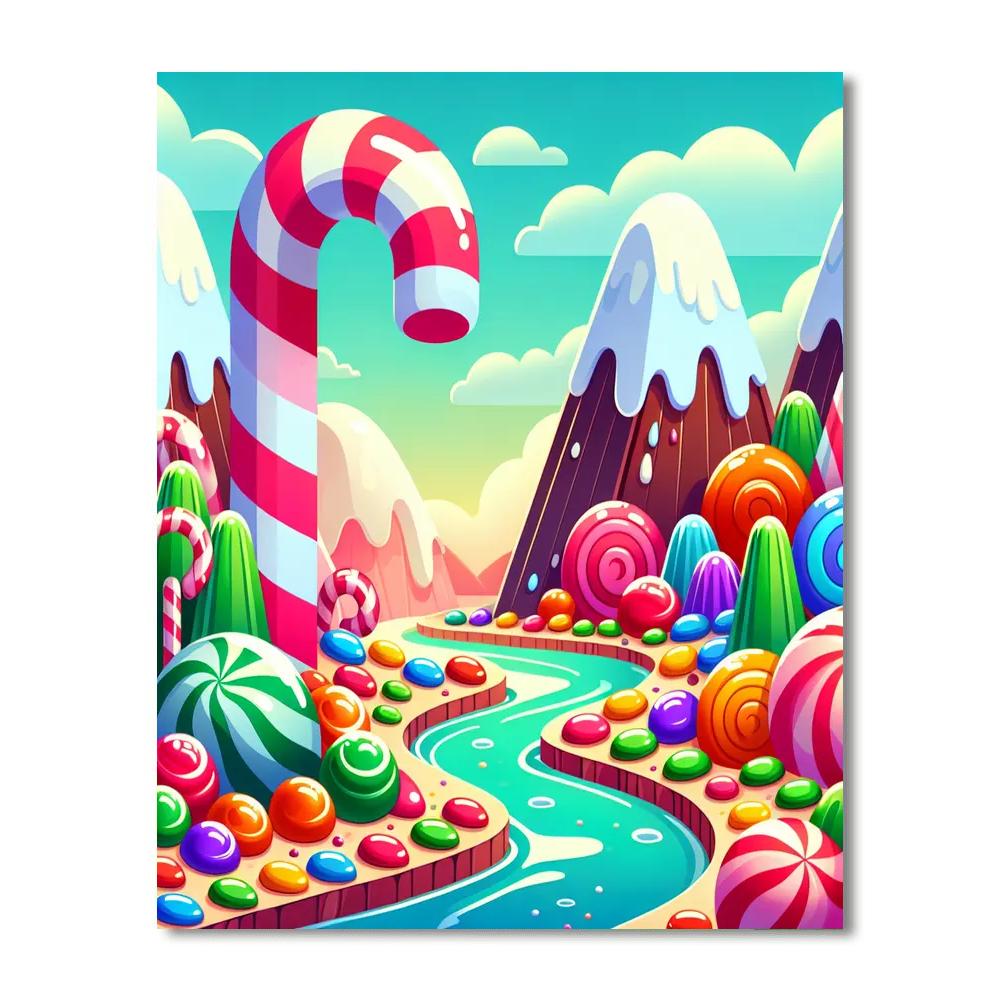 Enchanting Candyland DIY Paint By Numbers