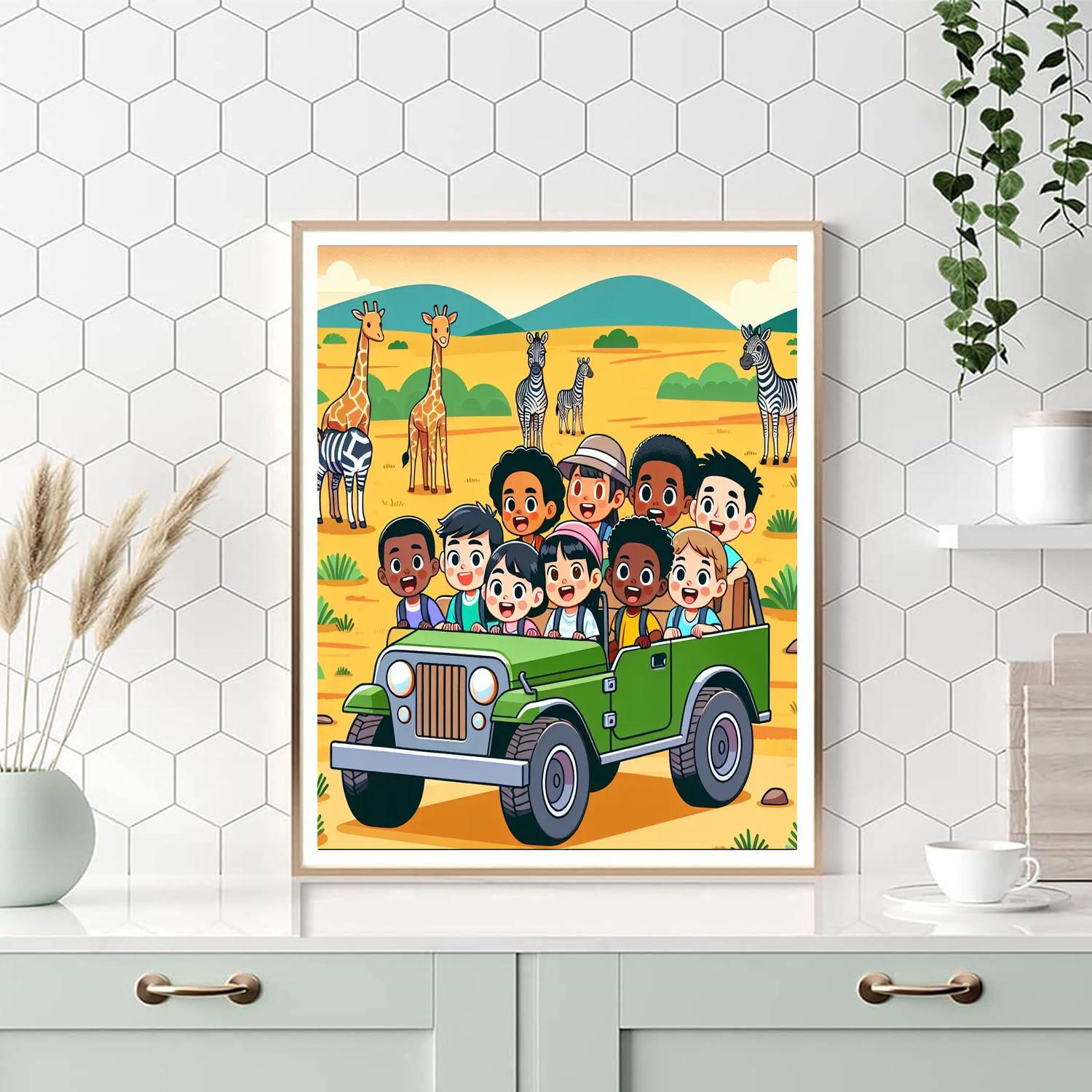 Wildlife Safari Quest DIY Paint By Numbers
