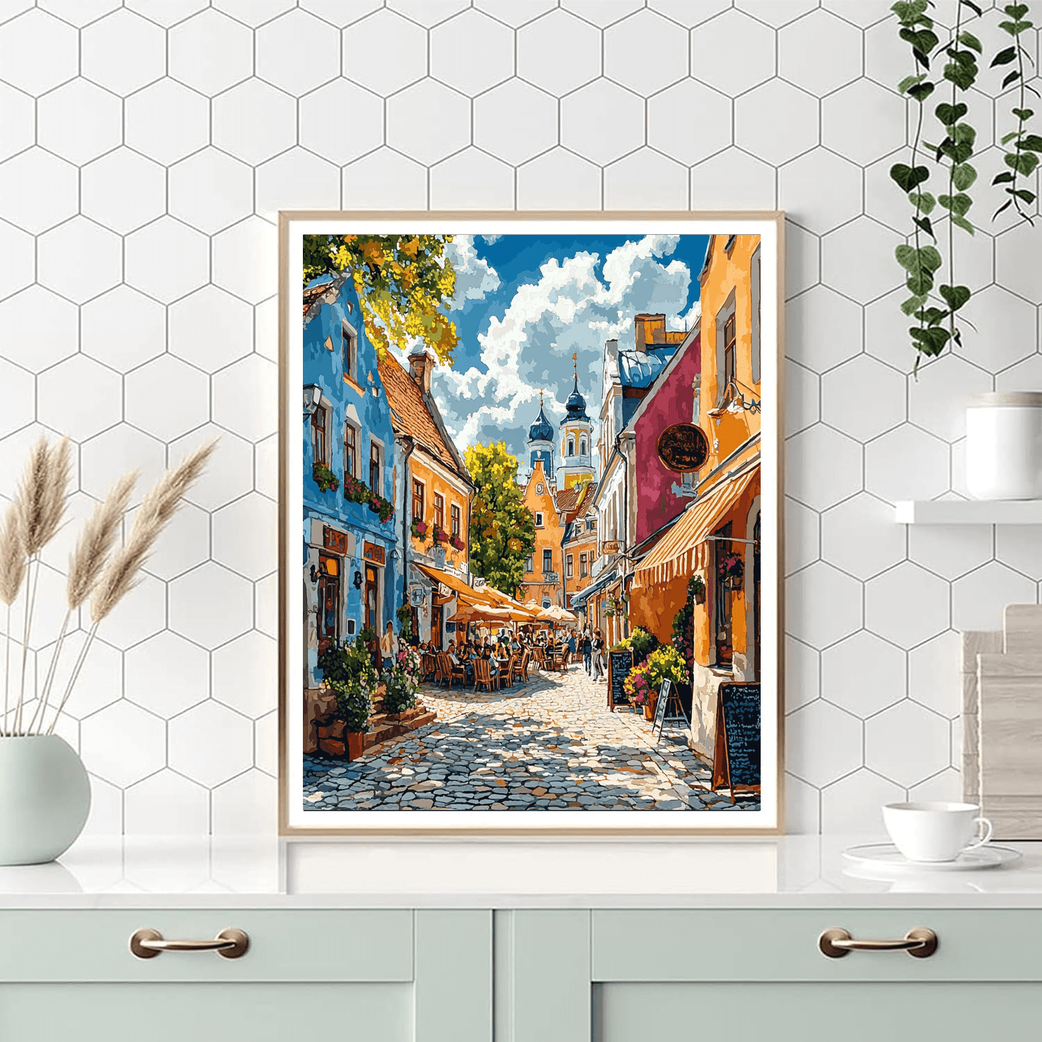 Riga Old Town - Latvia DIY Paint By Numbers