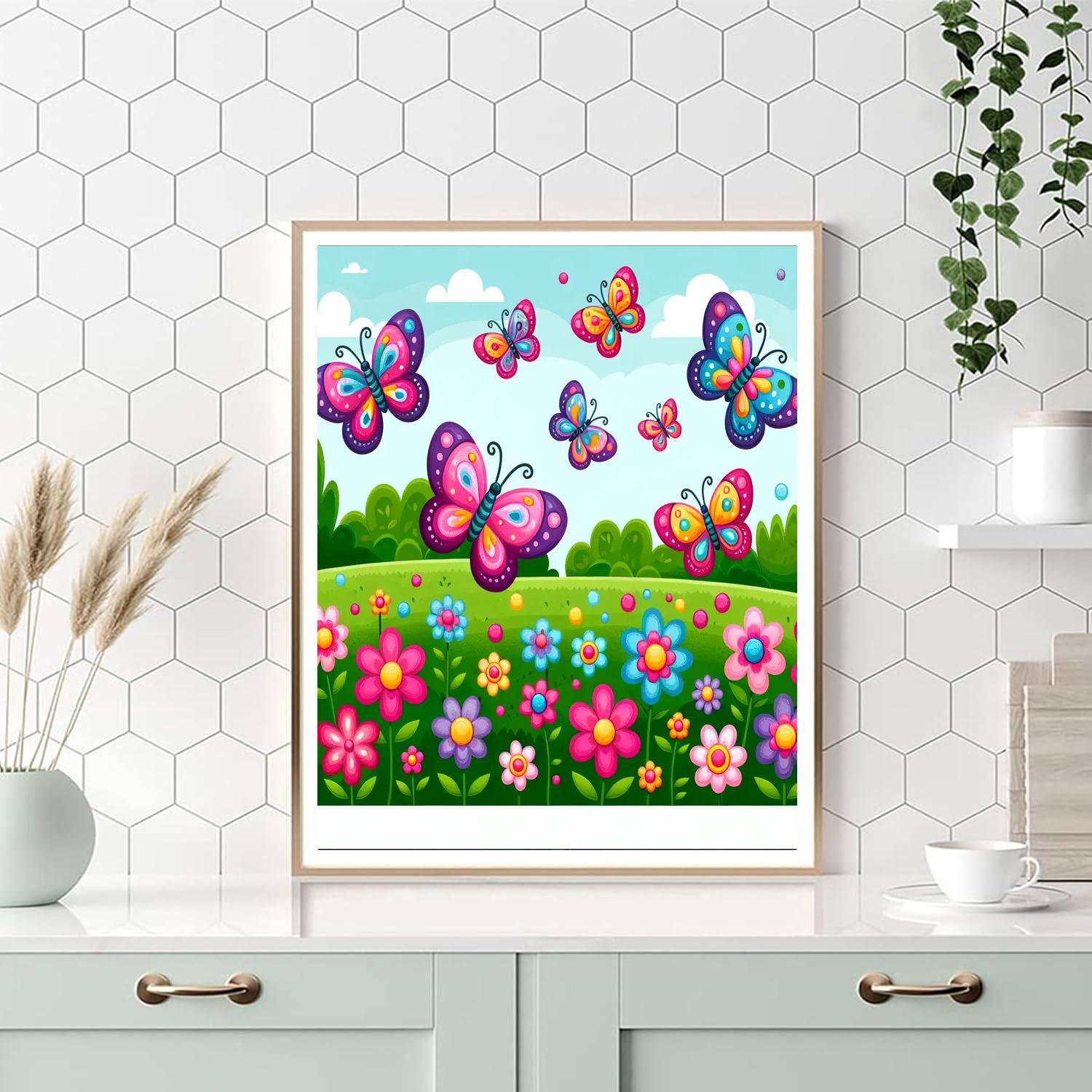 Rainbow Butterfly Flutter Paint By Color