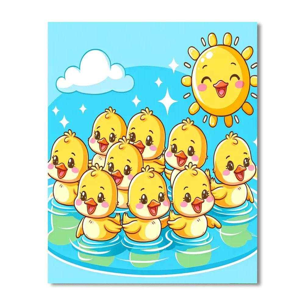 Sunny Day With The Ducklings Paint By Numbers Kits