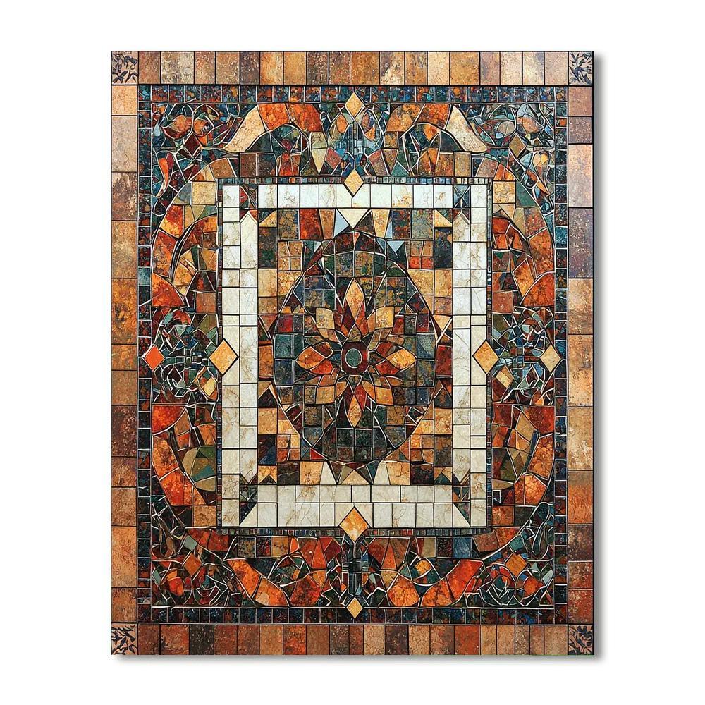 Inspired By Historic Mosaics Inspired Historic Cultural Mosaic  Paint By Numbers