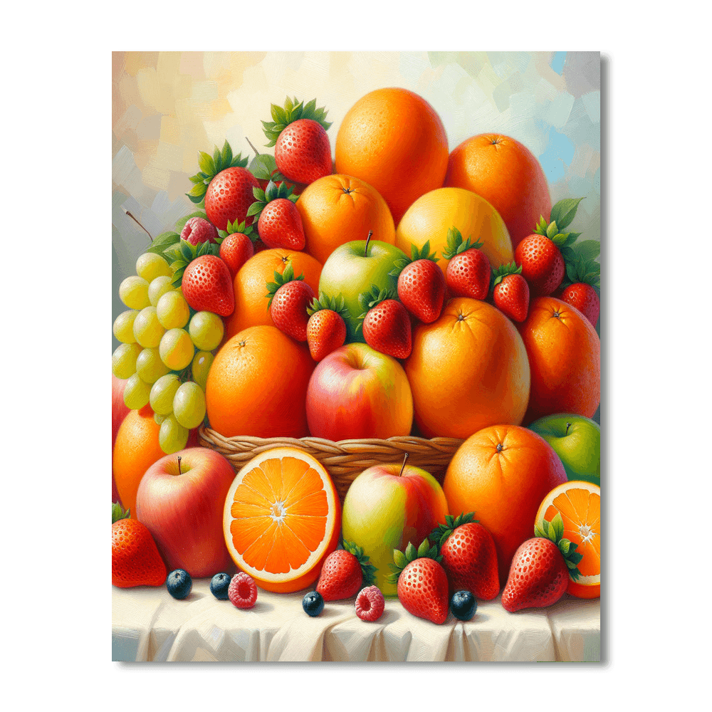 Colorful Fruit Medley Paint By Numbers
