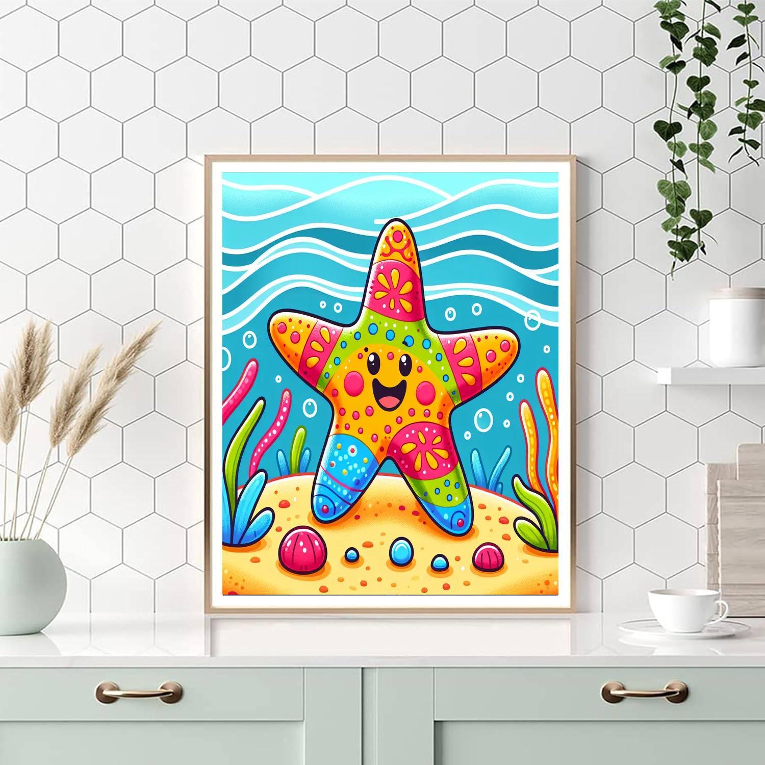 Brilliant Starfish Paint By Numbers