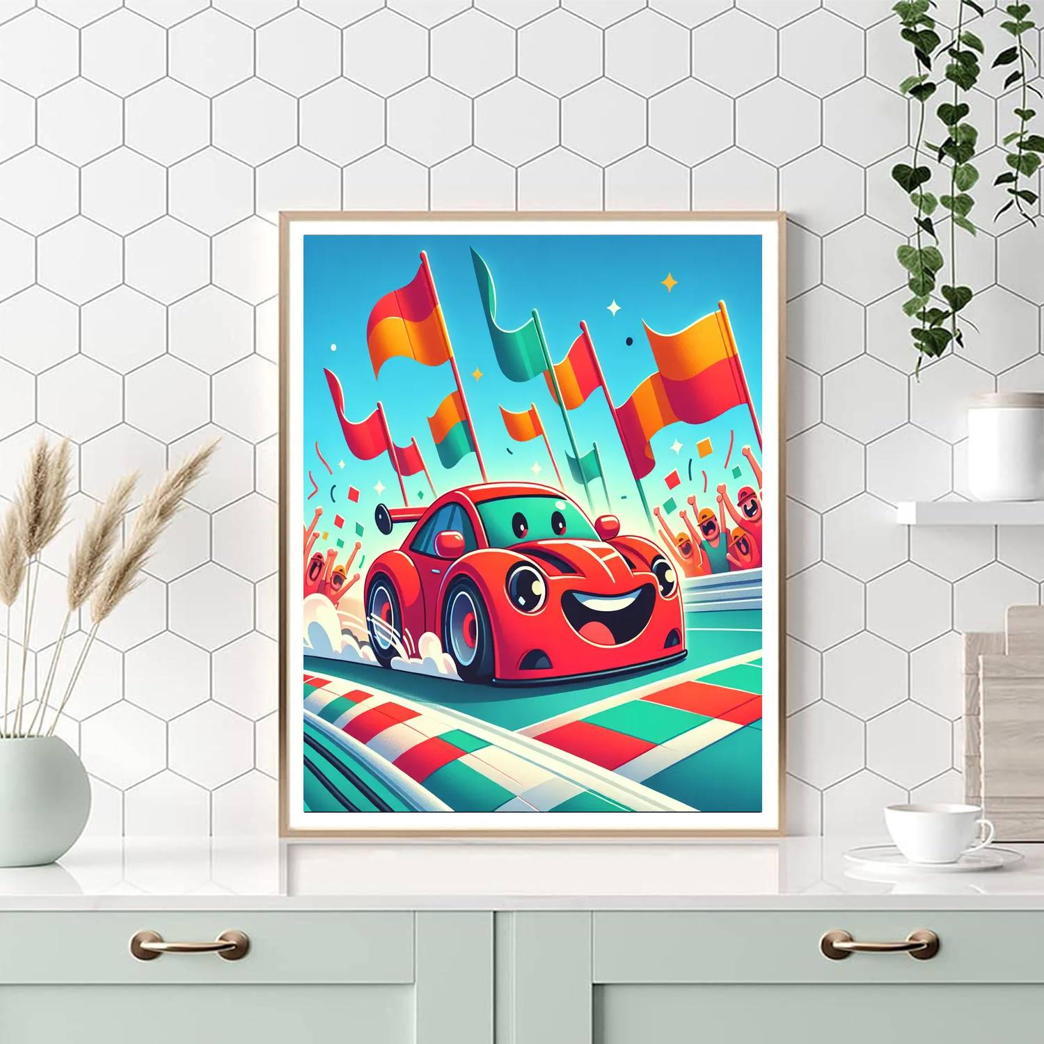 Zippy Race Car Numbered Painting Kits