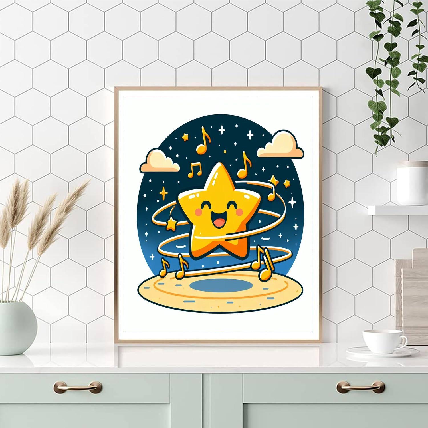 Silly Dancing Star DIY Paint By Numbers