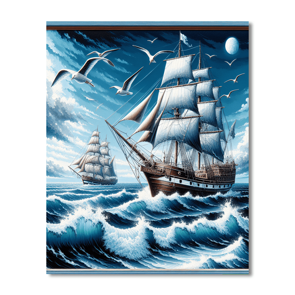 Timeless Nautical Adventure Number Painting