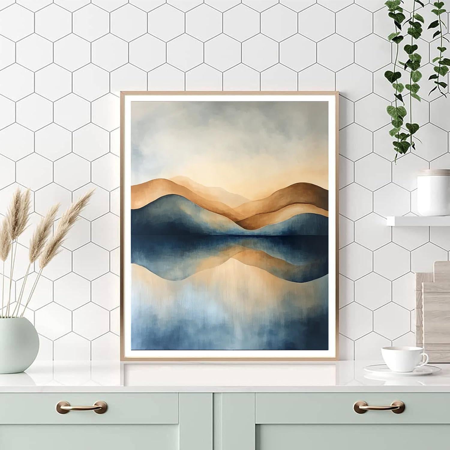 Nandalal Bose Inspired Tranquility In Abstraction  Paint By Numbers