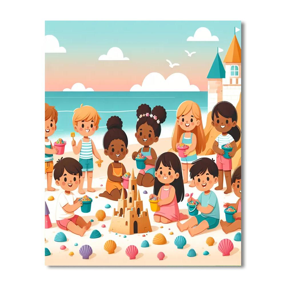 Seaside Fun Painting Number Kit