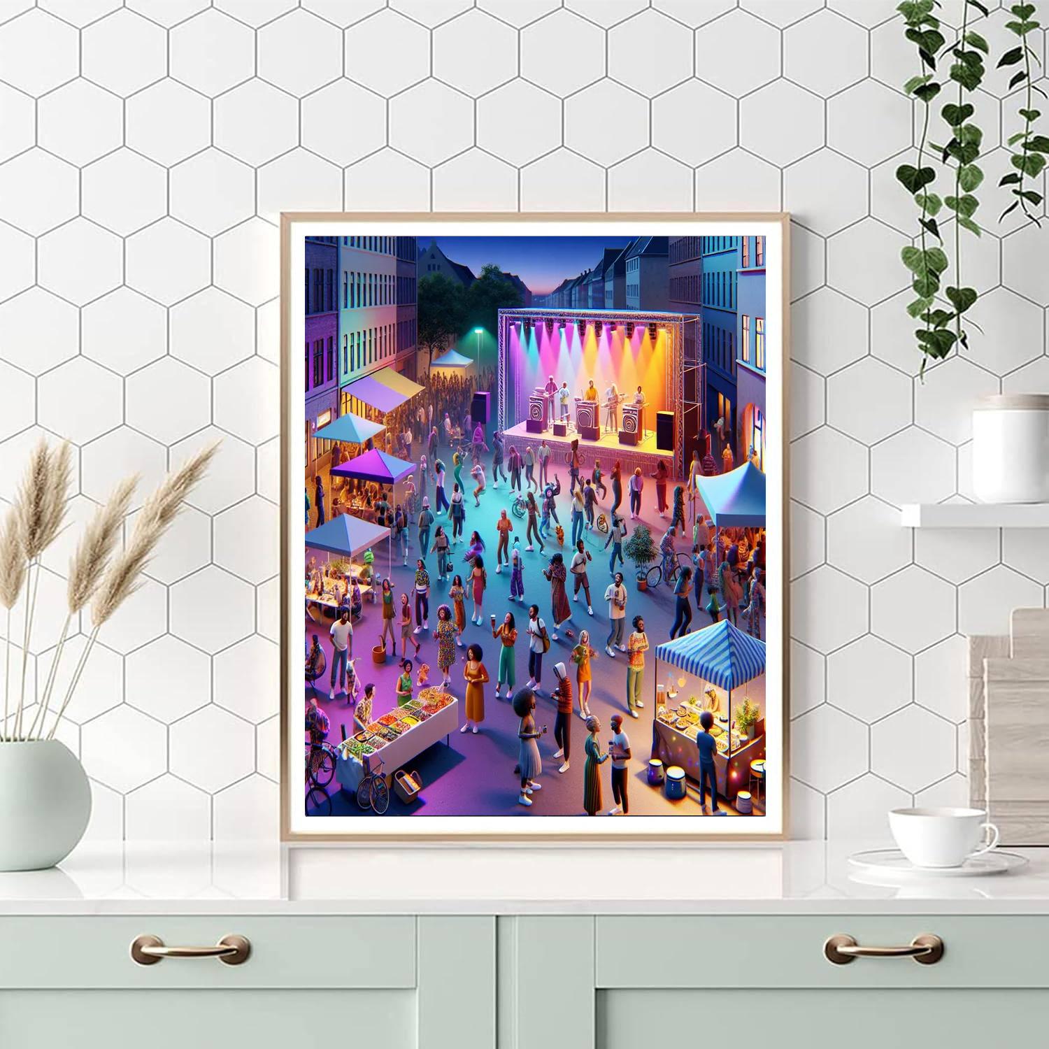 Copenhagen Distortion - Copenhagen, Denmark Numbered Painting Kits