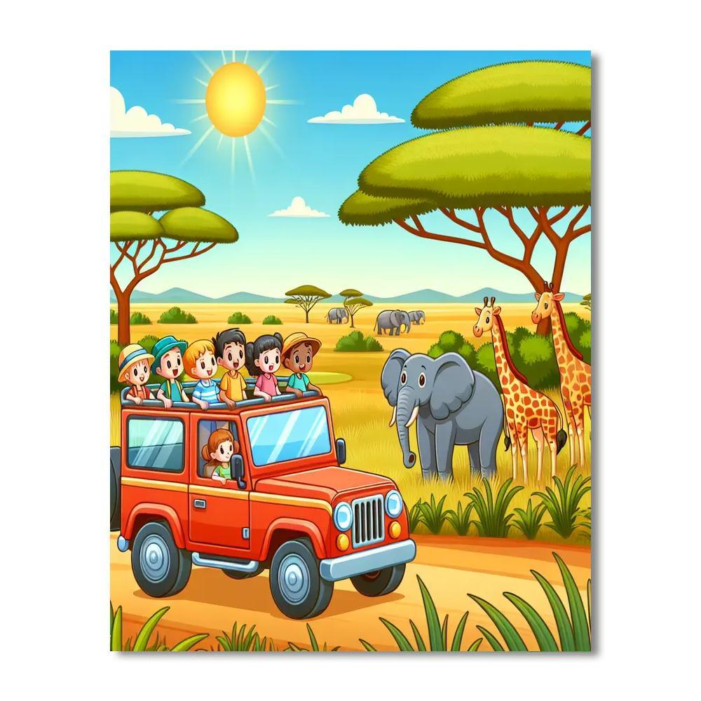 Safari Quest Paint By Numbers Art