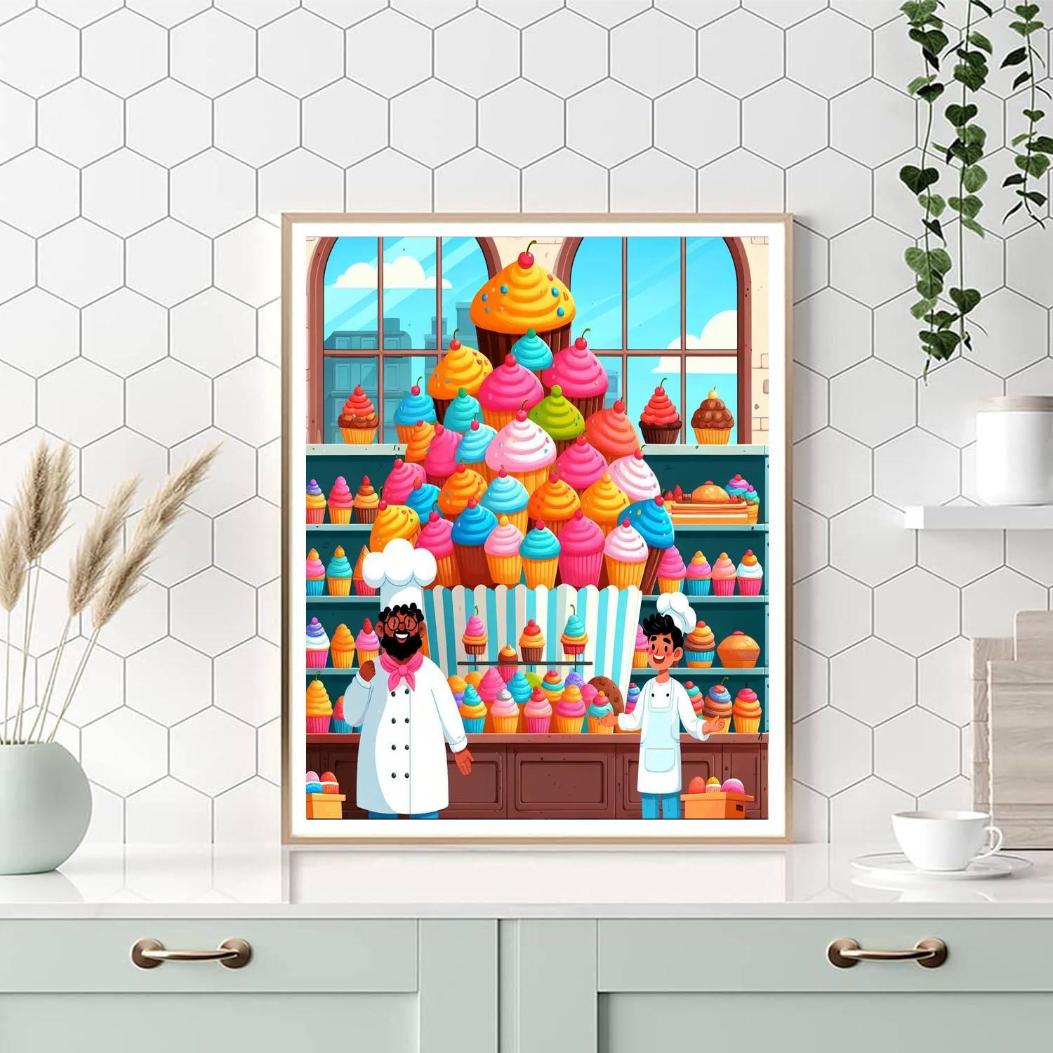 Bubbly Bakery Paint By Numbers Art
