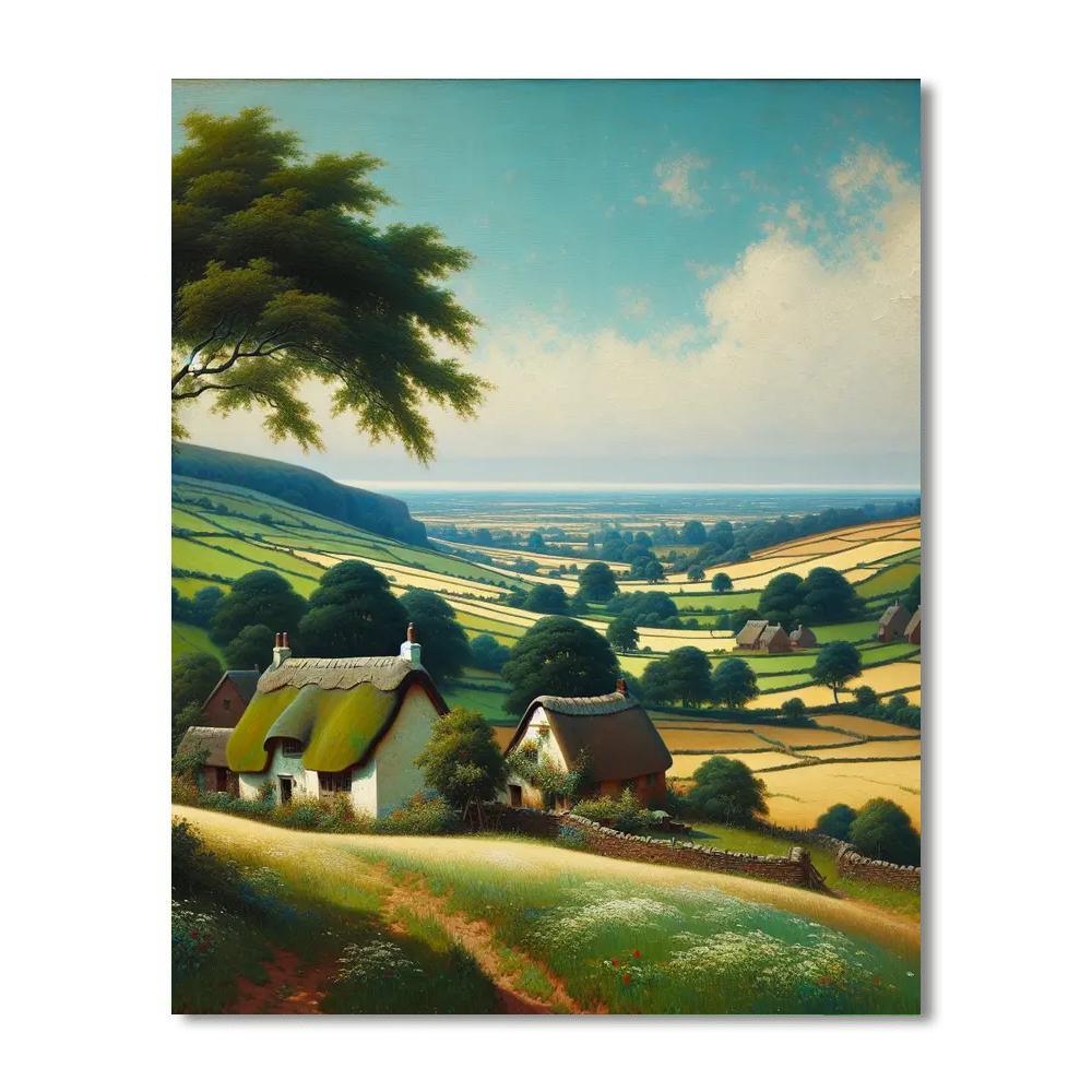 Countryside Harmony Scene Paint By Numbers Art
