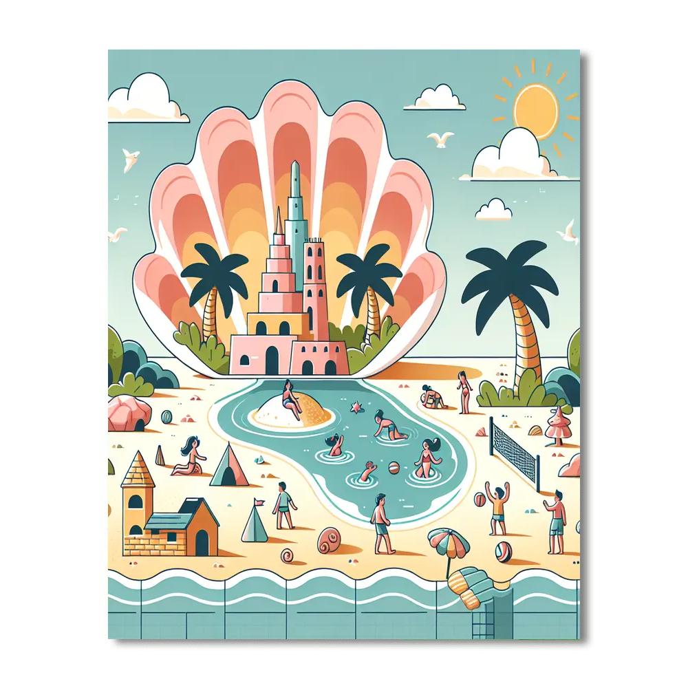 Seashell Beach Adventure Numbered Painting Kits