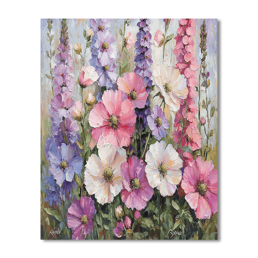 Renoir Inspired Blissful Floral Harmony  Number Painting