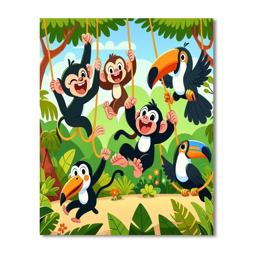 Jungle Party Numbered Painting Kits
