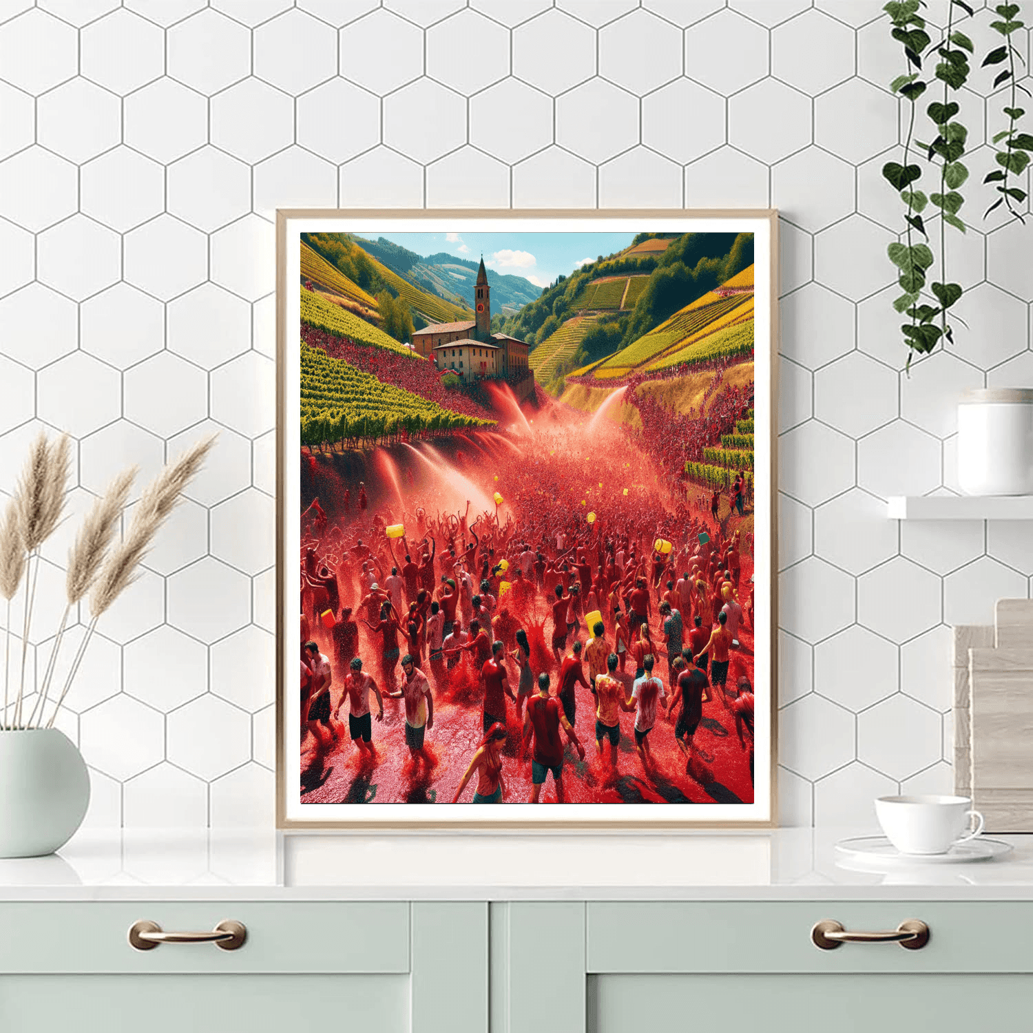 San Vino Wine Fight - Haro Painting By Numbers Kit