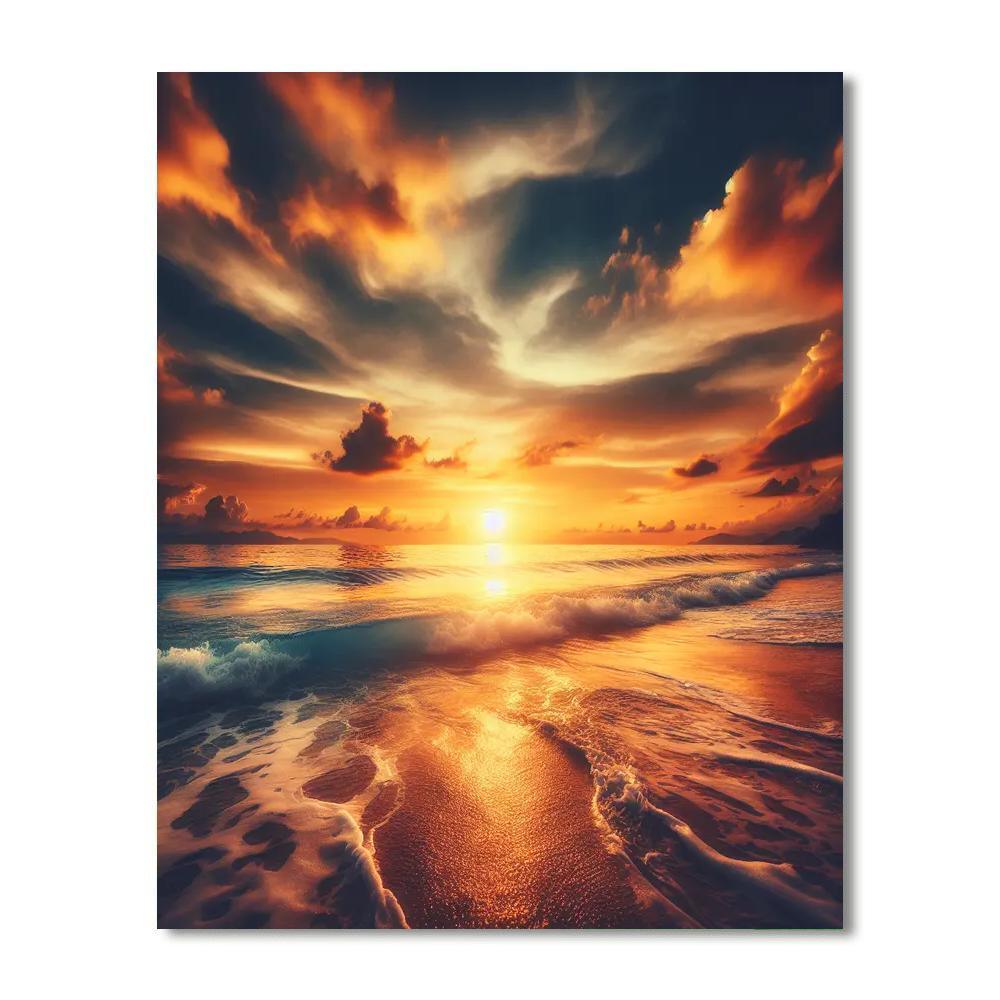 Peaceful Ocean View Numbered Painting Kits
