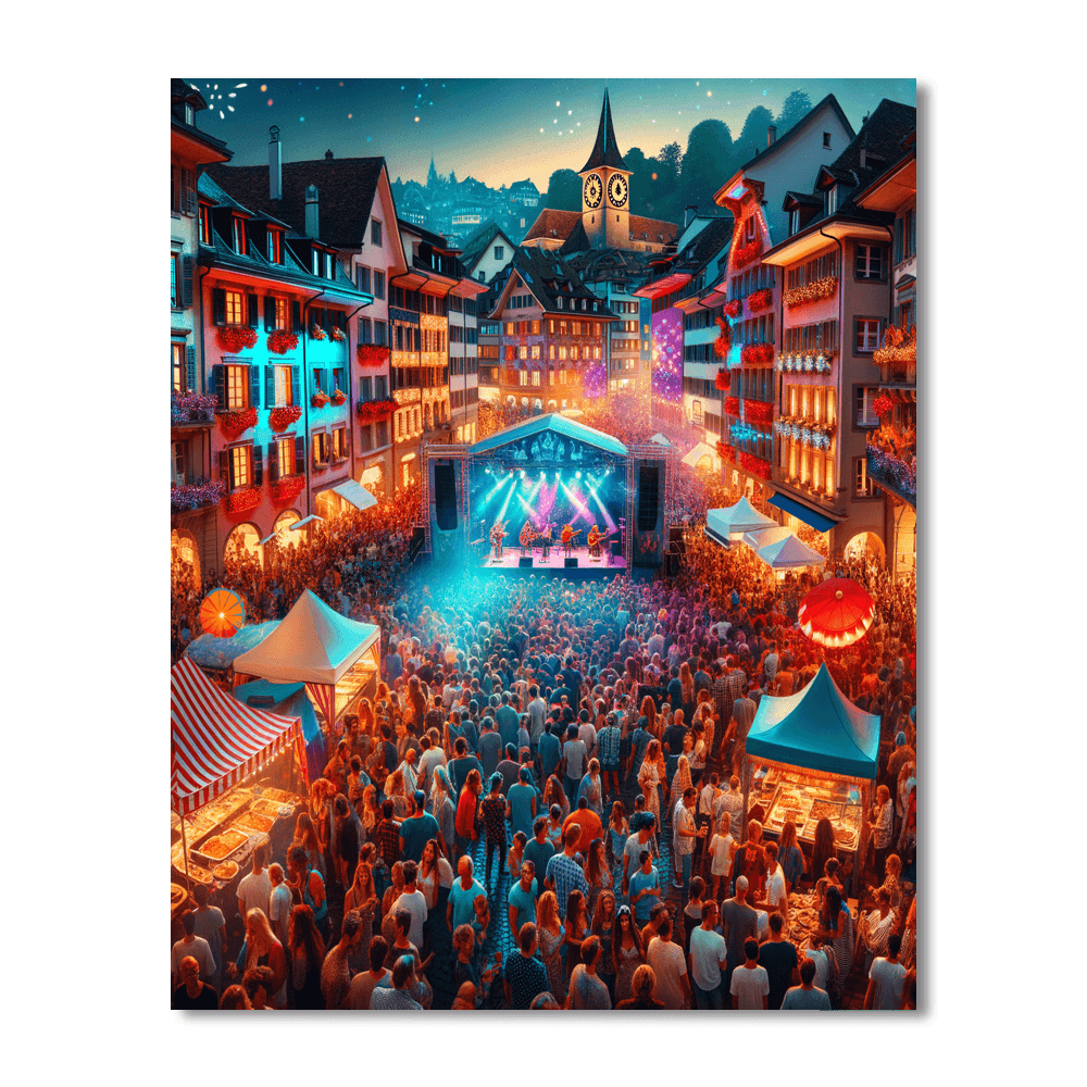 Zürich Fest - DIY Painting By Numbers Kit - Artistry Rack