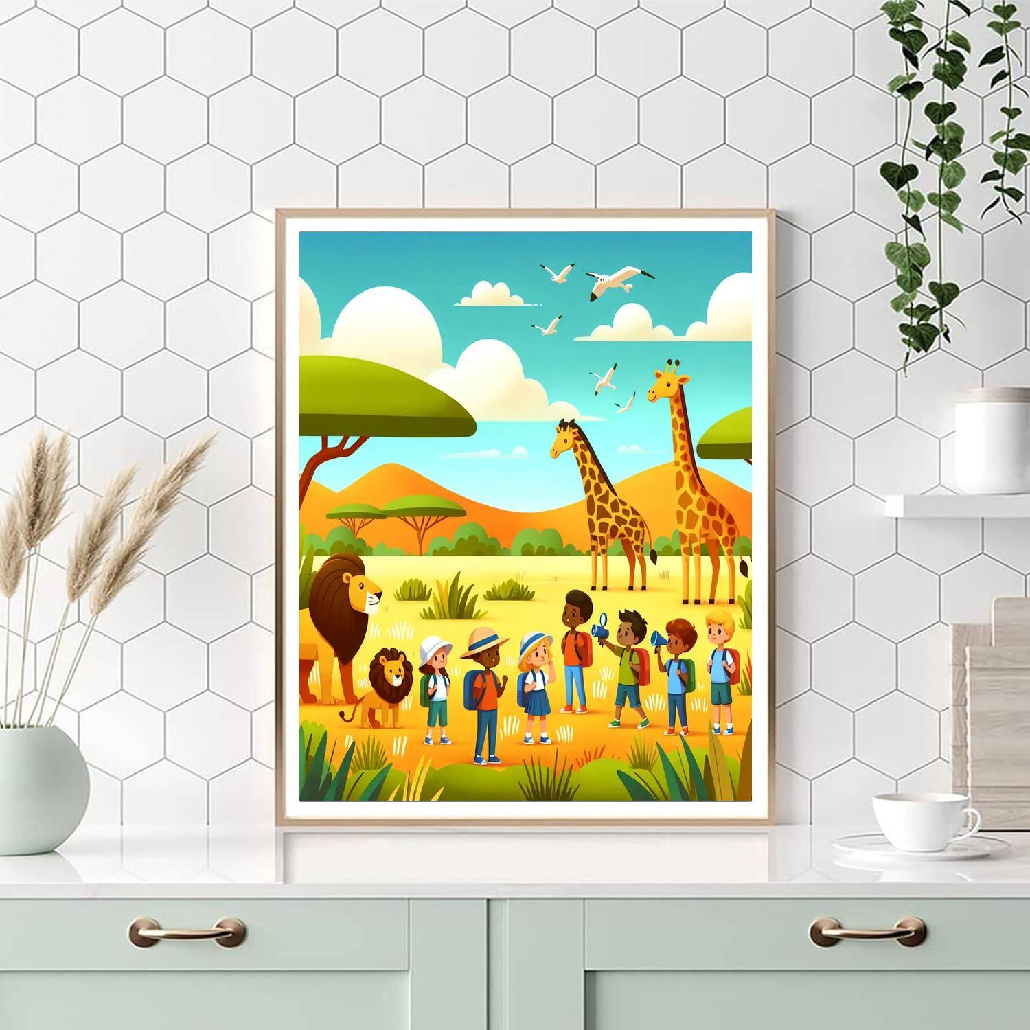 Explorer's Safari Safari Number Painting
