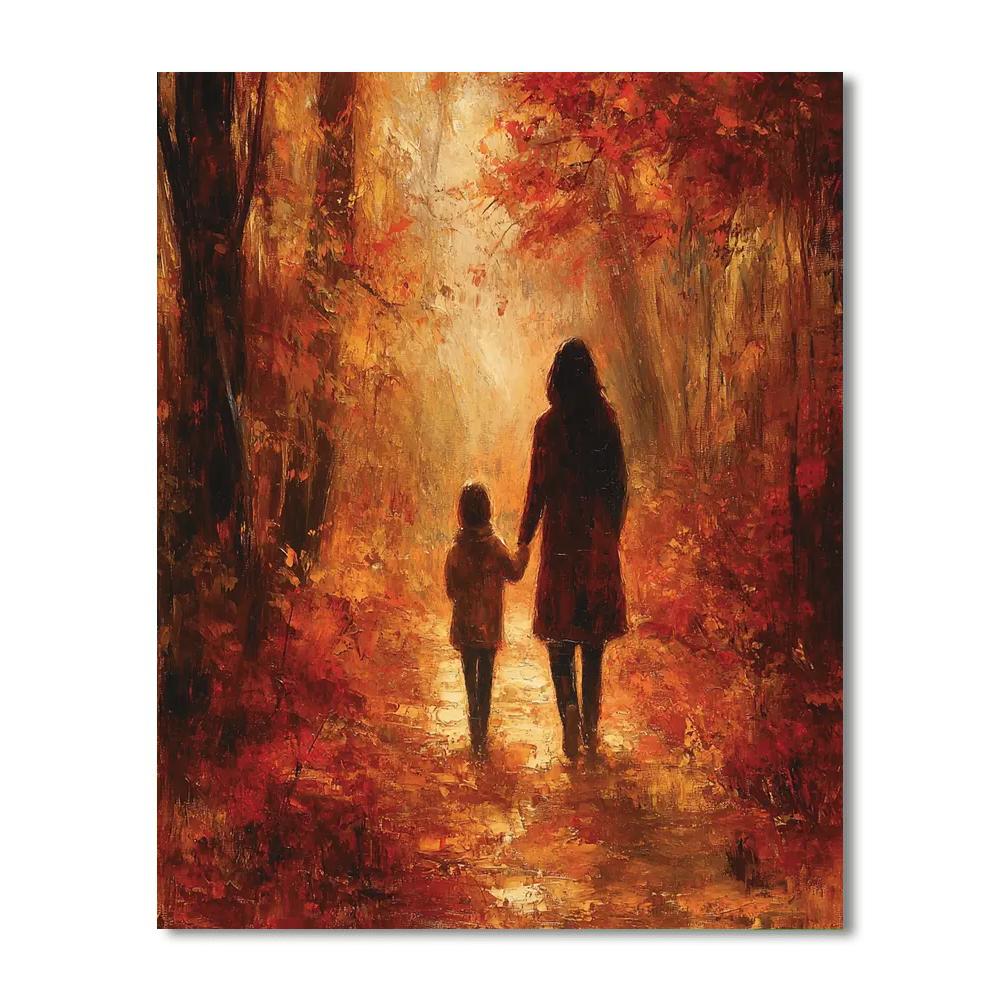 Whispering Autumn Path Number Painting