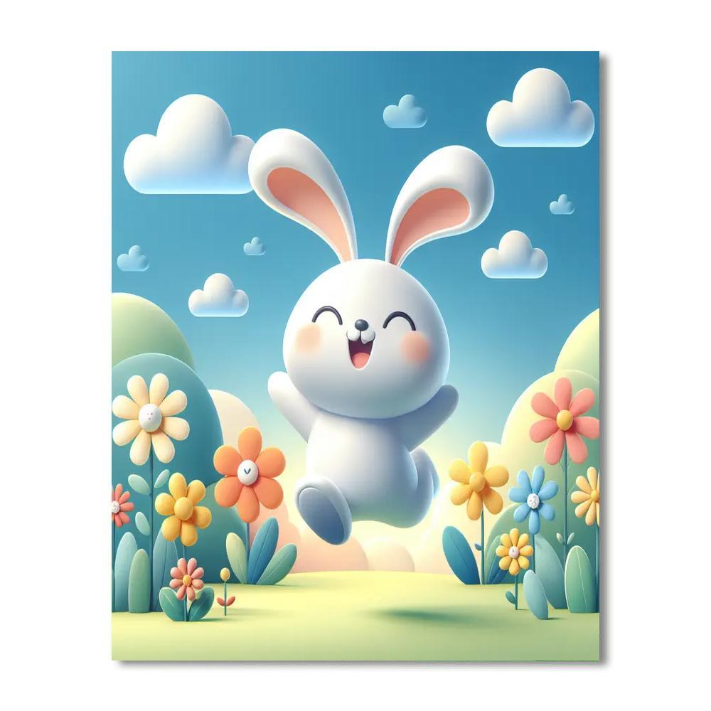 Joyful Spring Rabbit Paint By Number