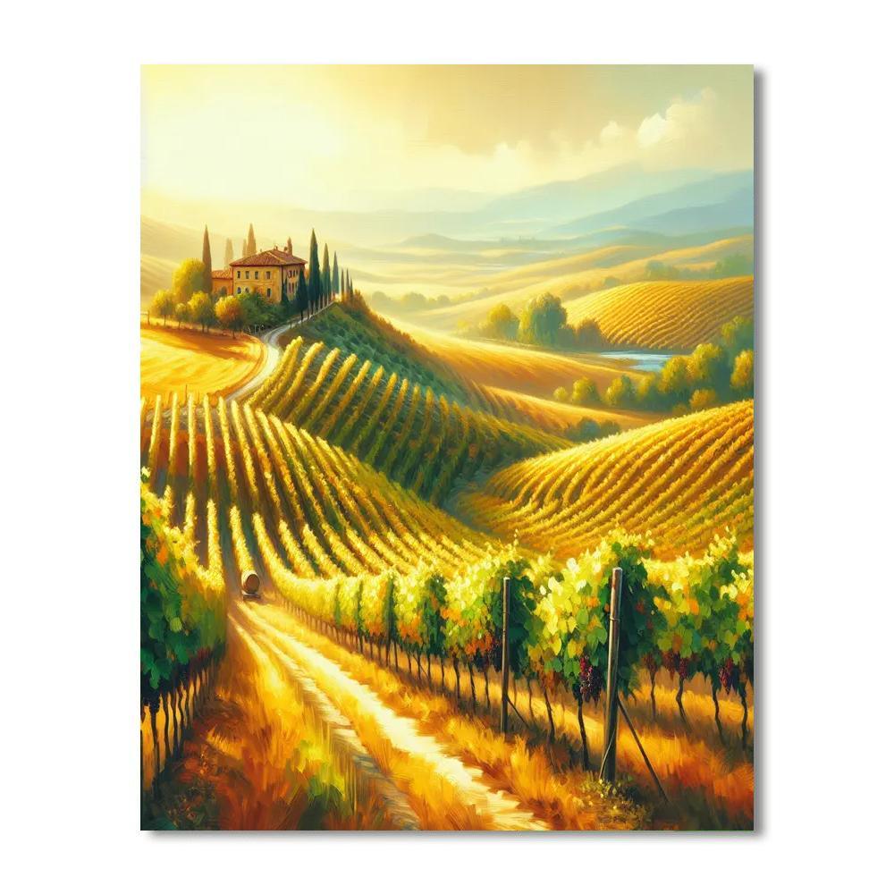 Lush Vineyards Of Tuscany Paint By Number