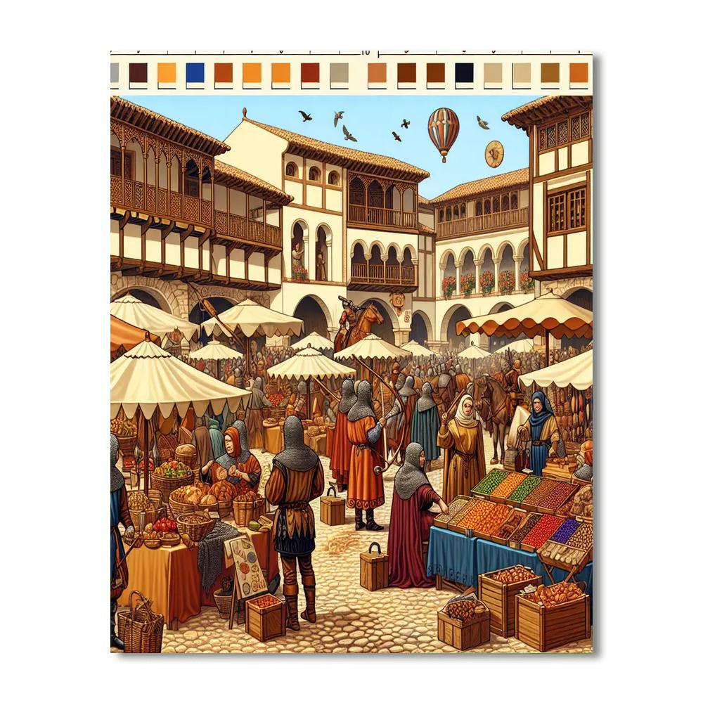 Alcalá Medieval Market - Spain Paint By Numbers