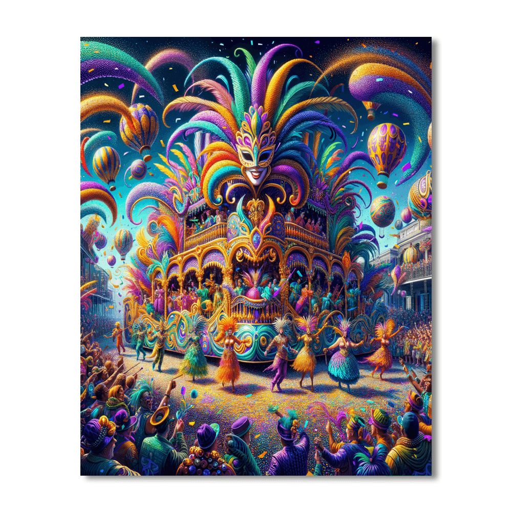 Mardi Gras - New Orleans Number Painting