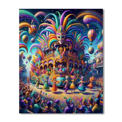 Mardi Gras - New Orleans Number Painting