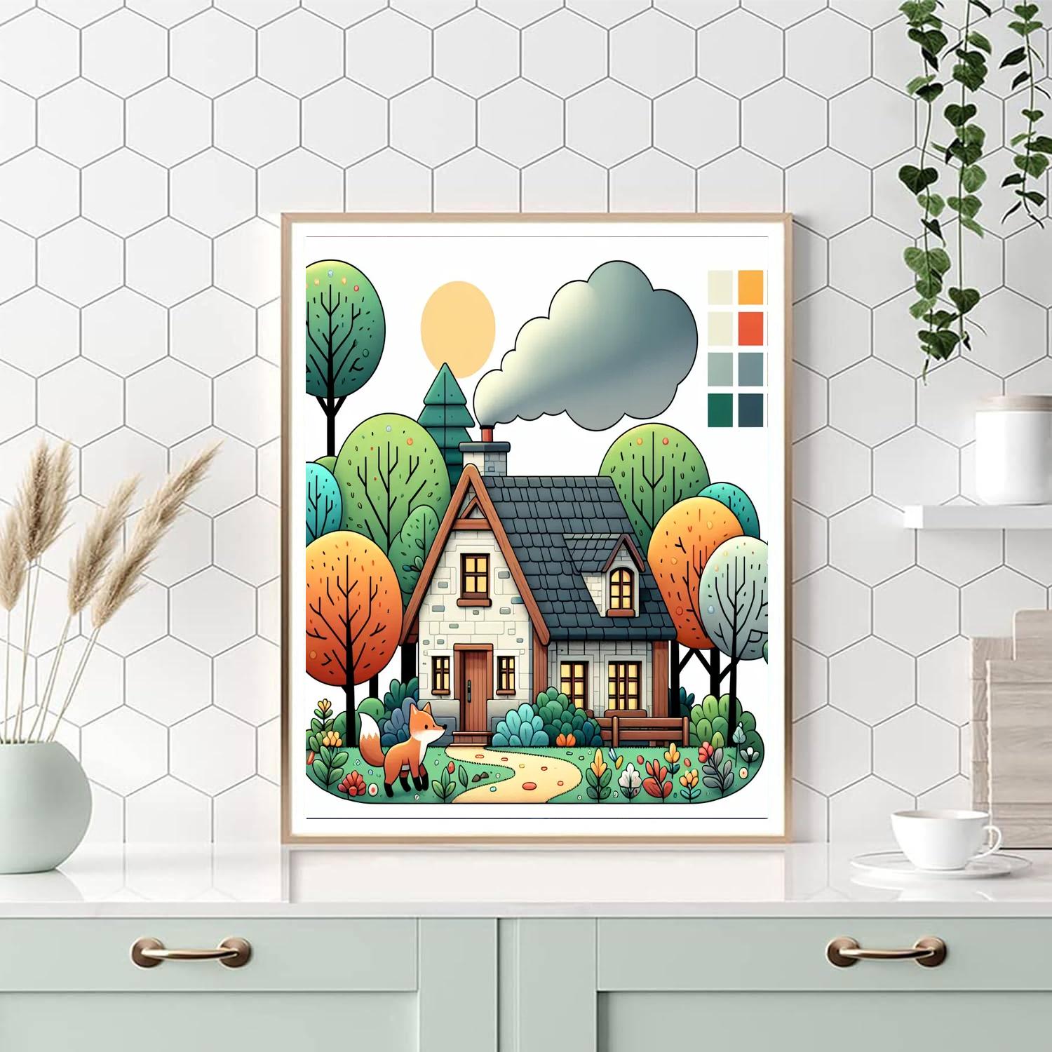 Cozy Cottage Chronicles Number Painting