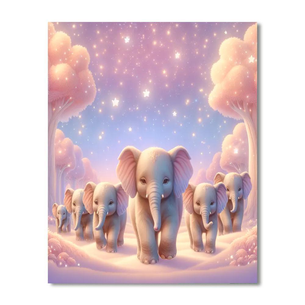 Sweet Dreams Elephants Paint By Numbers Kits