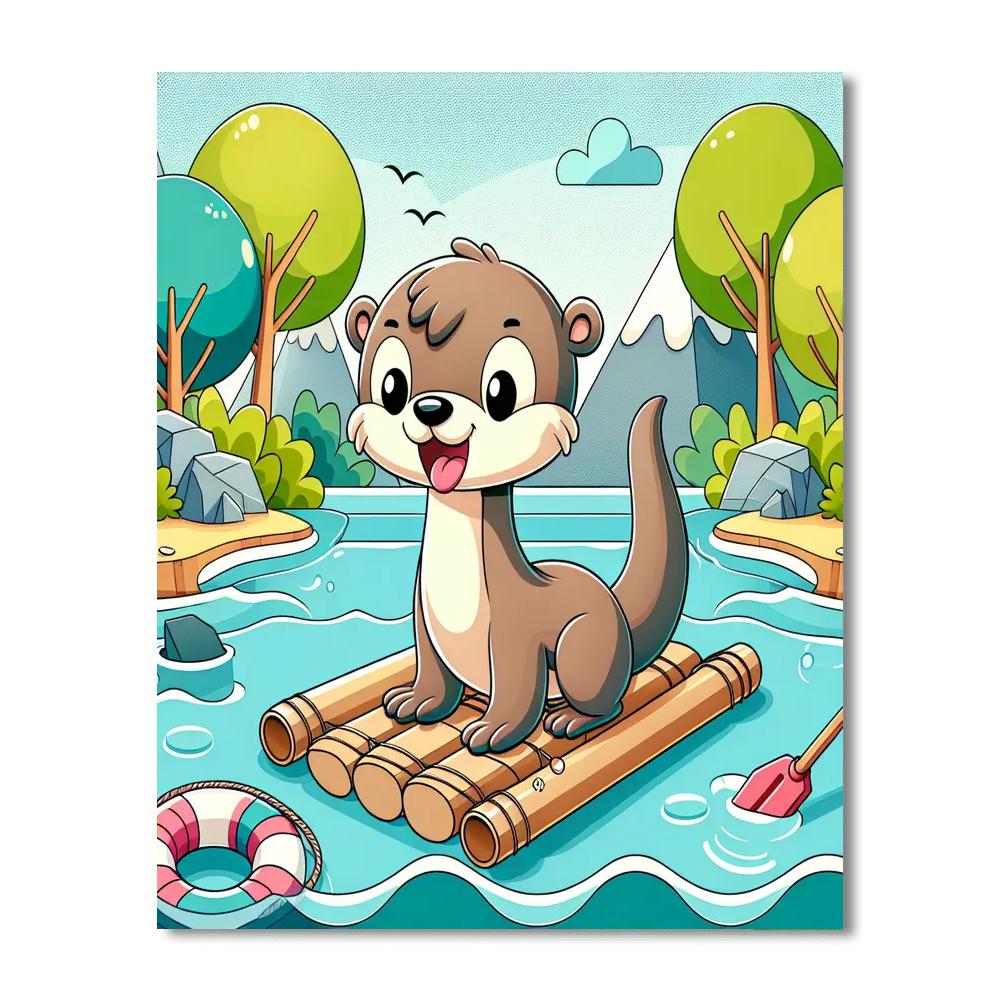 Otter’s River Rafting Fun Paint By Numbers Kits