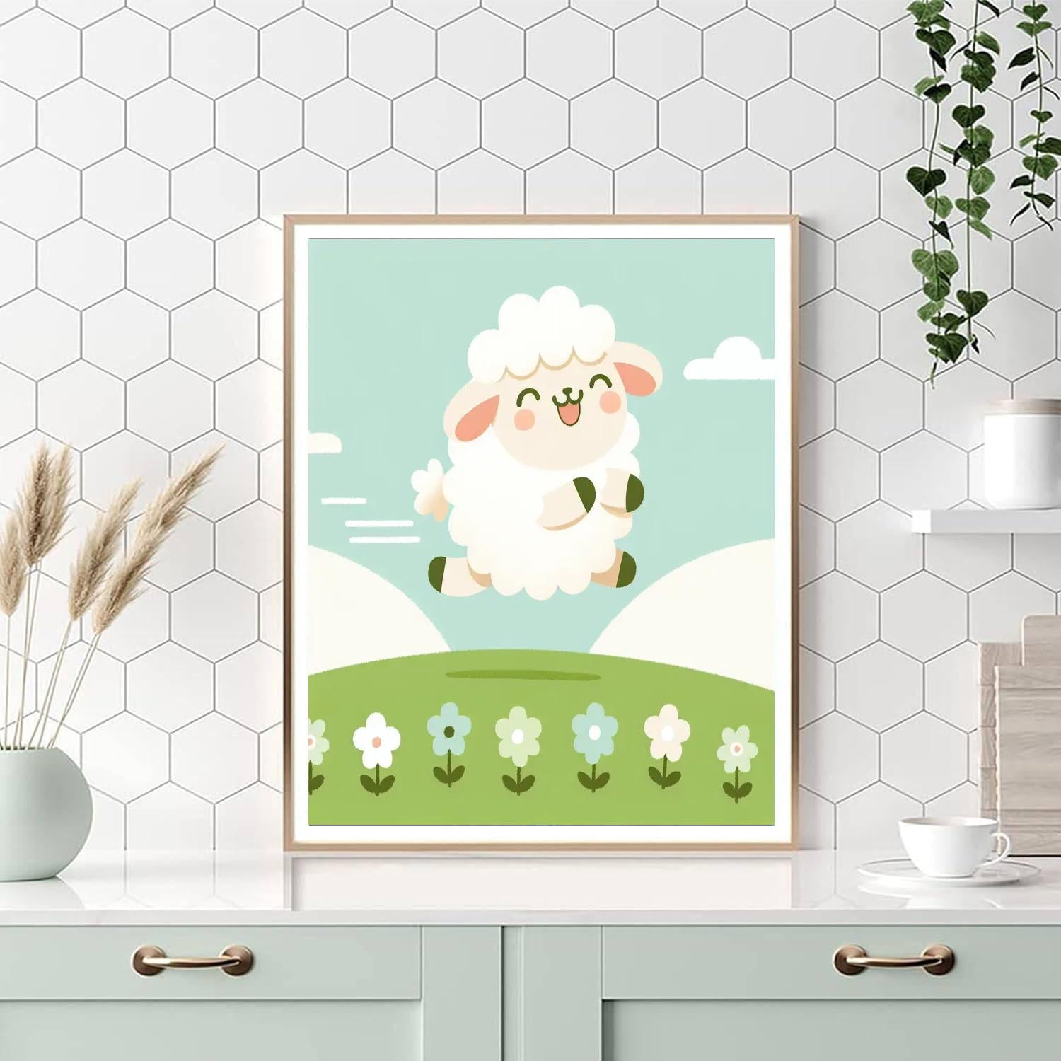Playful Sheep Paint By Numbers