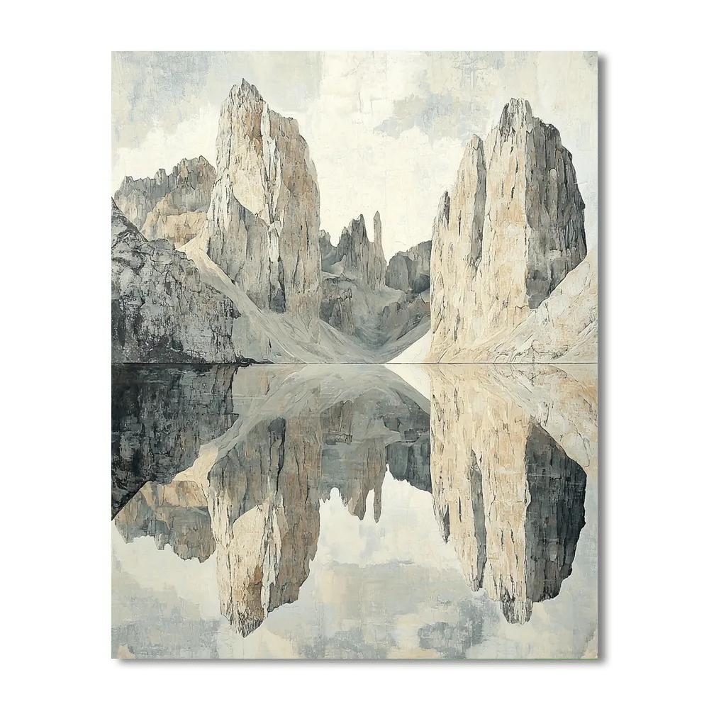 Michelangelo Inspired Timeless Beauty Of Mountains  Paint By Color