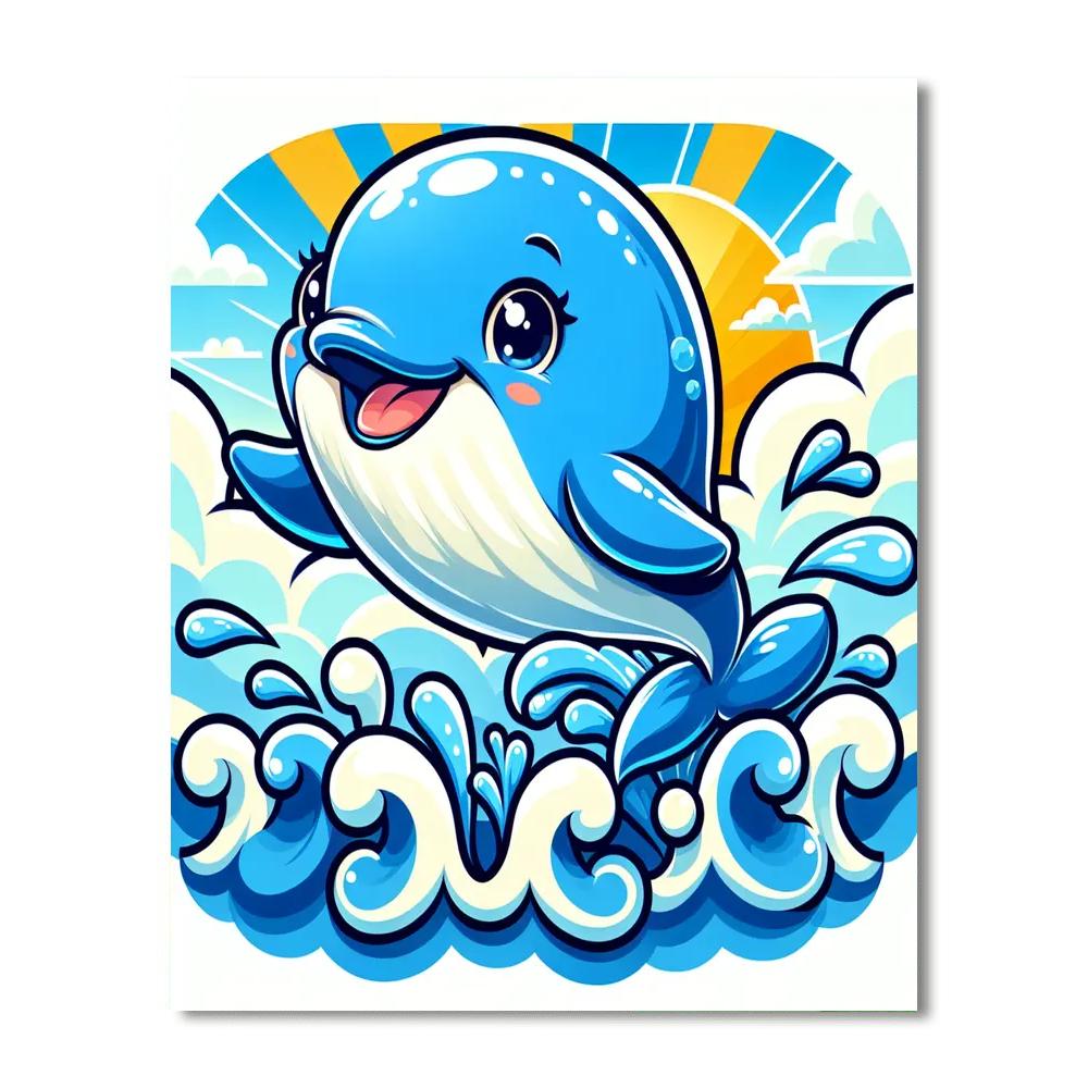 Merry Whale Watching Paint By Numbers Art