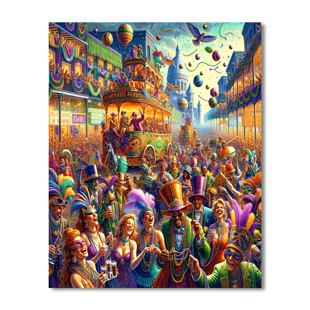 The New Orleans Mardi Gras DIY Paint By Numbers